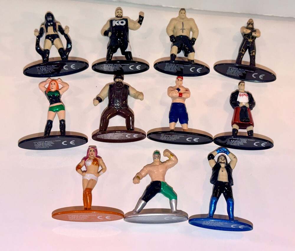 WWE Nano Metalfigs 1.65" Die-Cast Metal Figurines 11-Piece Lot